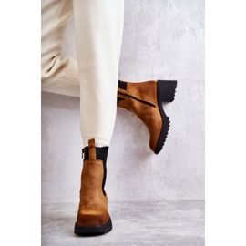FE1 Botas Calientes De Mujer Con Tacón Alto Camel Abella marrón 6