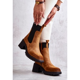 FE1 Botas Calientes De Mujer Con Tacón Alto Camel Abella marrón 7