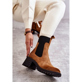 FE1 Botas Calientes De Mujer Con Tacón Alto Camel Abella marrón 8