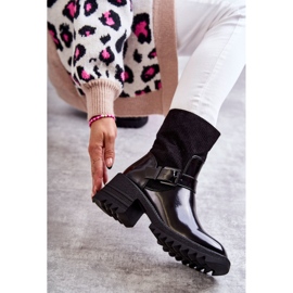 Botas Mujer Abrigadas Con Tacón Grueso Negro Marinela 7
