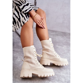 FS1 Botas Trabajadoras De Mujer Con Calcetines Beige Abigail 6