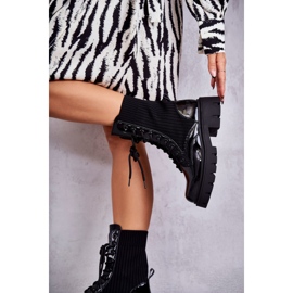 FS1 Botas Laborales Lacadas De Mujer Con Calcetín Negro Abigail 4