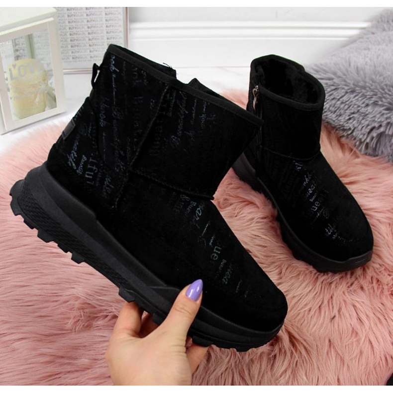 Botas de nieve de ante News W EVE311A negro 1