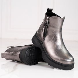 W. Potocki Zapatos para niña Potocki plata 1