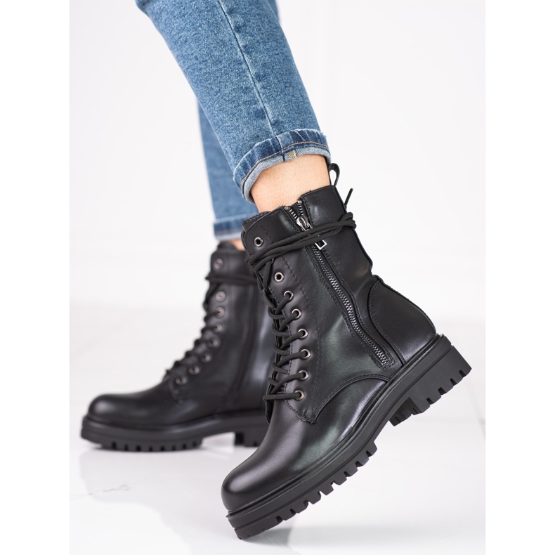 Bolsos negros de mujer con cremallera Shelovet decorativa 2