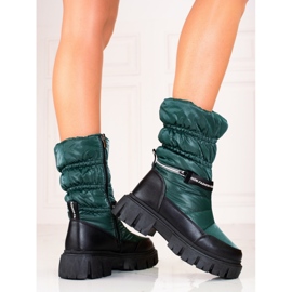 Botas de nieve mujer Shelovet verde negro 1