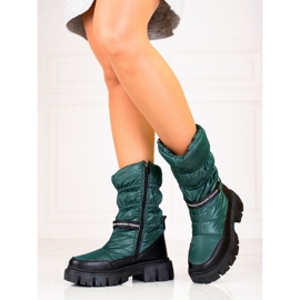 Botas de nieve mujer Shelovet verde negro 2