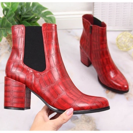 Botas de mujer en el poste con aislamiento de cocodrilo rojo Laura La.Fi negro 1