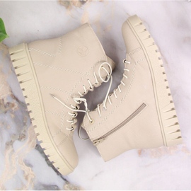 Botines plataforma mujer beige Rieker Y3420-61 7