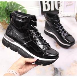 Deportivas de mujer negras Bugatti con plataforma negro 1 Deportivas de mujer negras Bugatti con plataforma negro 1