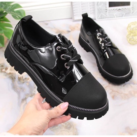 Zapatos mujer piel lacado negro Artiker 2