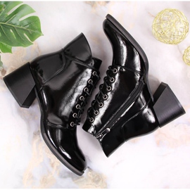 Botas cálidas de mujer Vinceza negras con tacones decorativos negro 2