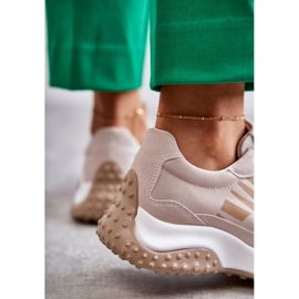 Vinceza Zapatos deportivos con cordones de mujer beige marrón 2