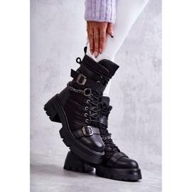 Botas de Nieve Mujer Con Cadena GOE KK2N4018 Negro 5