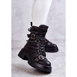 Botas de Nieve Mujer Con Cadena GOE KK2N4018 Negro 4