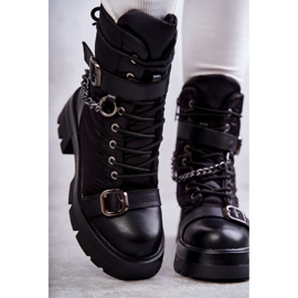 Botas de Nieve Mujer Con Cadena GOE KK2N4018 Negro 7