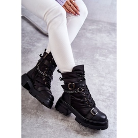 Botas de Nieve Mujer Con Cadena GOE KK2N4018 Negro 12