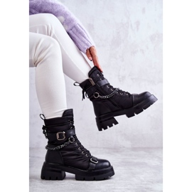 Botas de Nieve Mujer Con Cadena GOE KK2N4018 Negro 1 Botas de Nieve Mujer Con Cadena GOE KK2N4018 Negro 1
