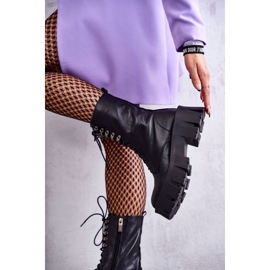 Botas cálidas de piel GOE KK2N4013 Negro 2