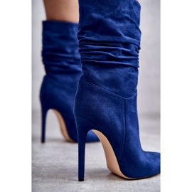 Botines Mujer Arrugados Azul Laguna 2