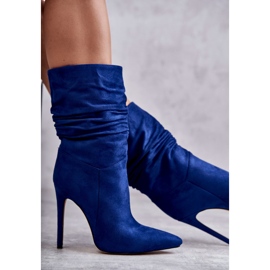 Botines Mujer Arrugados Azul Laguna 4