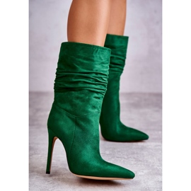 FS1 Botas Arrugadas Mujer Verde Laguna 1