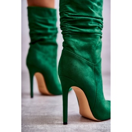 FS1 Botas Arrugadas Mujer Verde Laguna 2