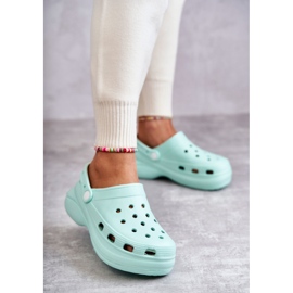 FS1 Pantuflas De Espuma Para Mujer Mint Crocs Coline verde 1