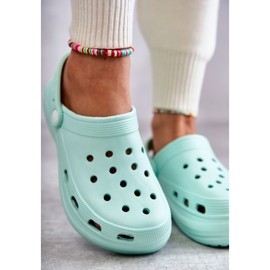 FS1 Pantuflas De Espuma Para Mujer Mint Crocs Coline verde 5