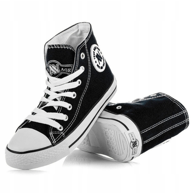 New Age Zapatillas altas atadas negro 1 New Age Zapatillas altas atadas negro 1