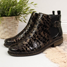 Botas Jodhpur mujer charol Rieker Z4965-90 negro 8