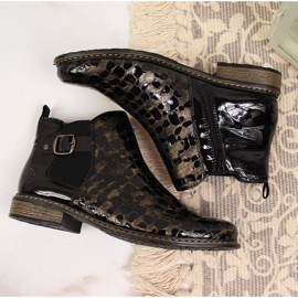 Botas Jodhpur mujer charol Rieker Z4965-90 negro 9