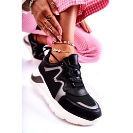 Zapatillas de deporte de deportes negros de moda femeninos 3