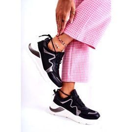 Zapatillas de deporte de deportes negros de moda femeninos 2