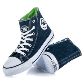 New Age Zapatillas altas atadas azul marino azul 3