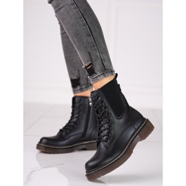 Botas de mujer Shelovet Jodhpur con cordones negro 2