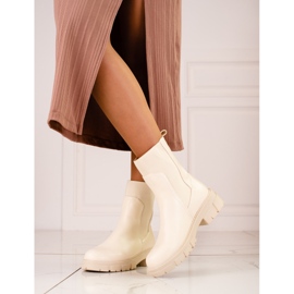 Botas beige Vinceza para mujer con pala alta 2