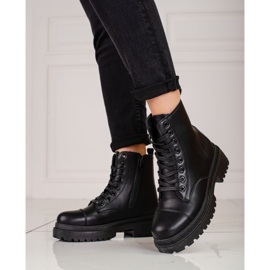 Shelovet botas mujer cordones negro 1