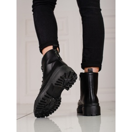 Shelovet botas mujer cordones negro 2