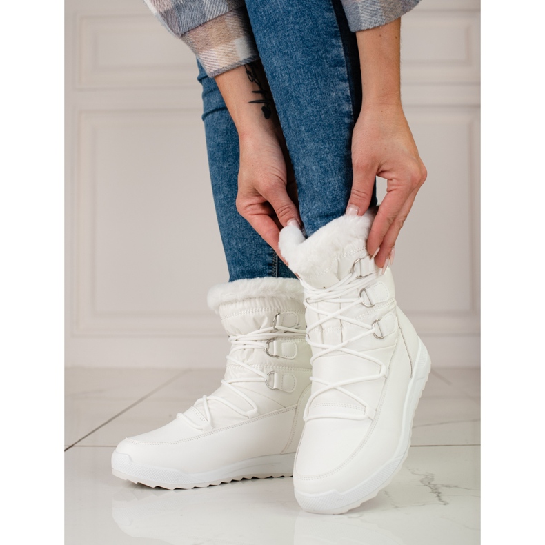 Botas de nieve para mujer en la plataforma Shelovet blanco. 1 Botas de nieve para mujer en la plataforma Shelovet blanco. 1