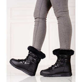 Botas de nieve de mujer en la plataforma Shelovet negro 1