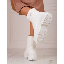 Botas de nieve de mujer con velcro Shelovet blanco 1 Botas de nieve de mujer con velcro Shelovet blanco 1