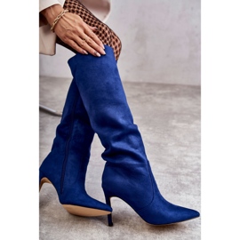 FS1 Botas Tacón Alto Carite Ante Azul 4