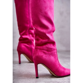 FS1 Botas Tacón Carite Rosa Ante rosado 9