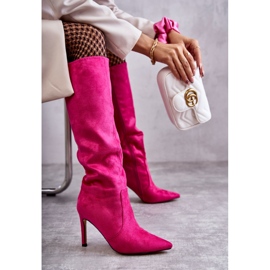 FS1 Botas Tacón Carite Rosa Ante rosado 12