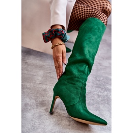 FS1 Botas Tacón Carite Verde Ante 5
