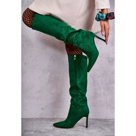 FS1 Botas Tacón Carite Verde Ante 7
