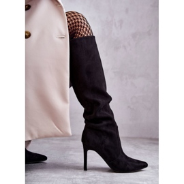 Botas Tacón Carite Ante Negro 5