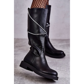 FS1 Botas Negras De Mujer Con Adornos Negro Finlay 5