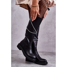 FS1 Botas Negras De Mujer Con Adornos Negro Finlay 8